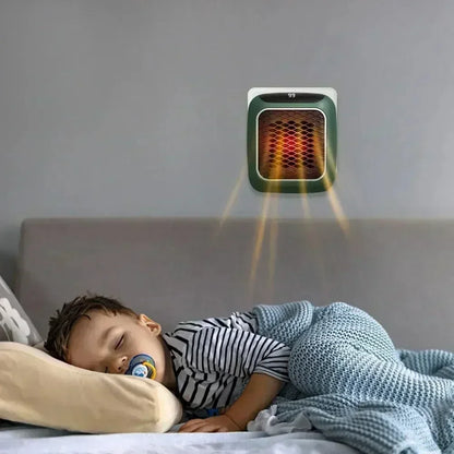 800W Мини Халаагч — Хананд өлгөдөг PTC керамик халаалттай, алсын удирдлагатай гэрийн халаагч /800W 미니 히터 — 벽걸이형 PTC 세라믹 난방기, 리모컨 포함 가정용 전기 히터/